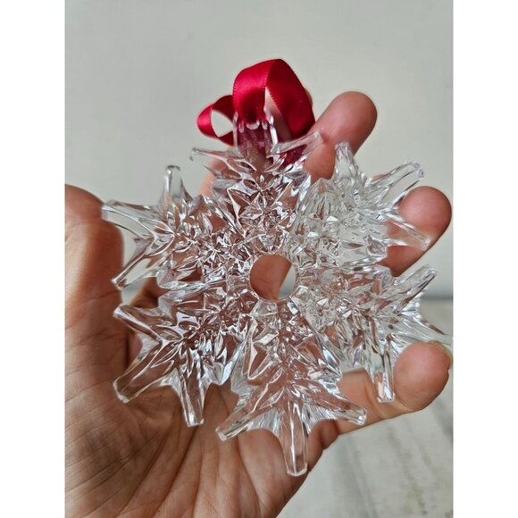 Waterford snowflake 2013 snowstar annual crystal ornament tree Xmas - Picture 4 of 6
